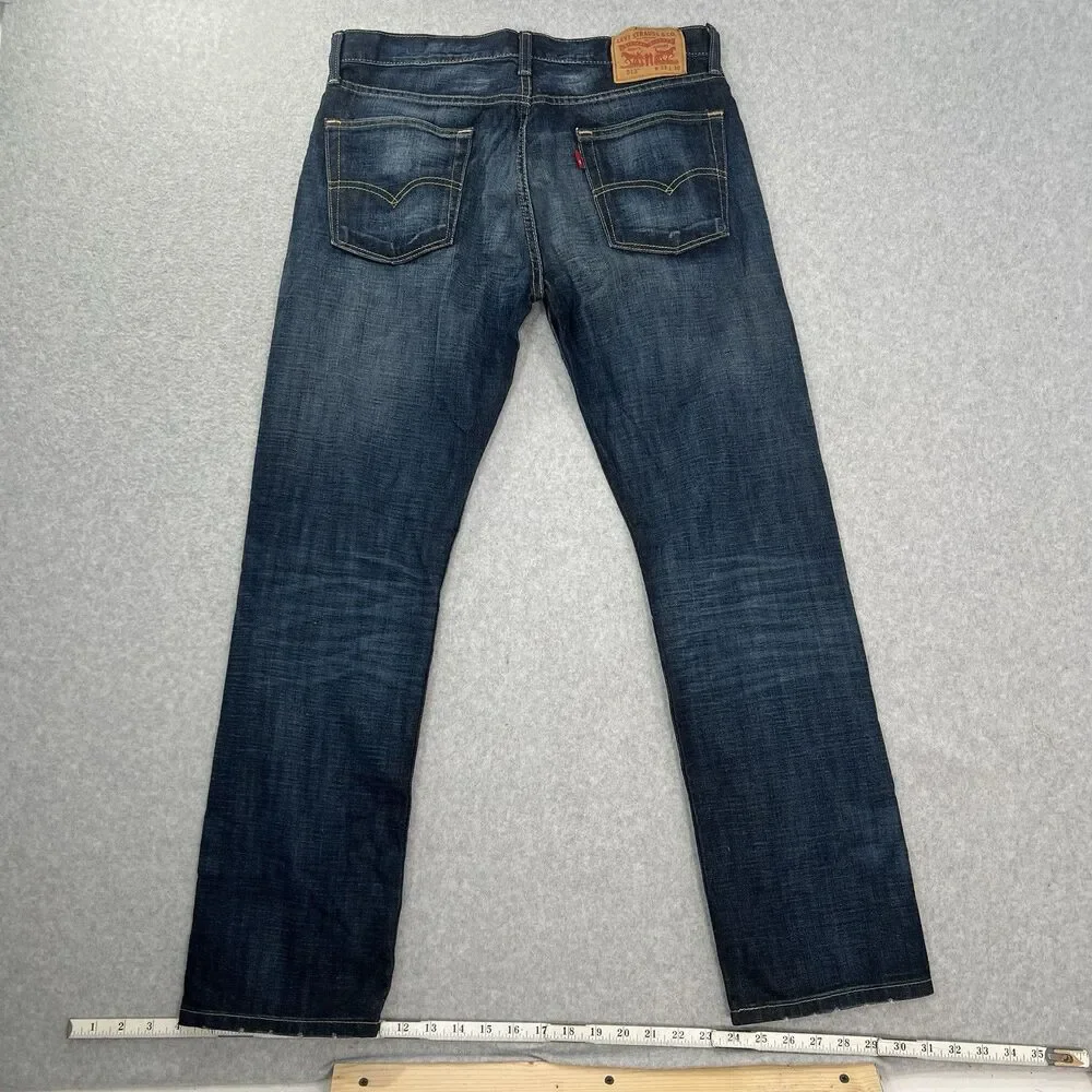 Levi’s 513 Blue Denim Cotton Blend Jeans  Tag Says 33x30 actual 33x29 Men